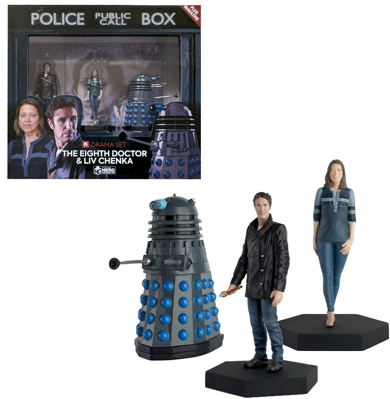 Doctor Who Companions Set: Liv Chenka, the Eighth Doctor and Dalek