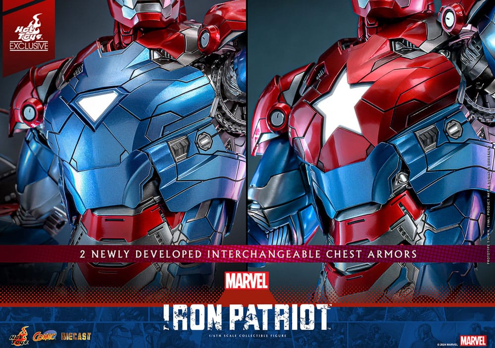 Hot Toys Iron Patriot Comics Version 1/6 Scale Action Figure (CMS021D68)
