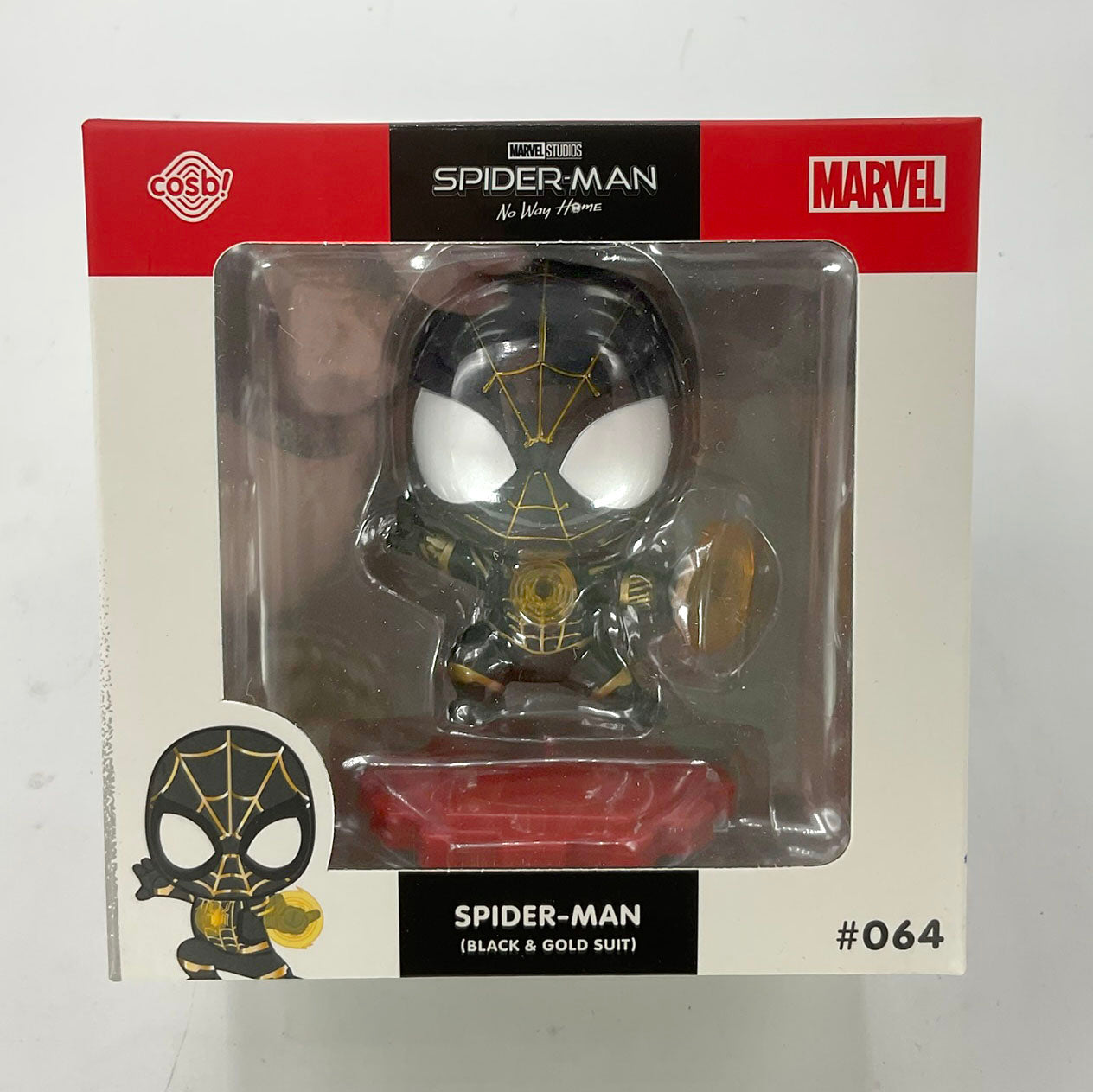 Hot Toys Cosbi Marvel Spider-Man (Black & Gold Suit) #064 – No Way Home Collectible Figure (Japan)