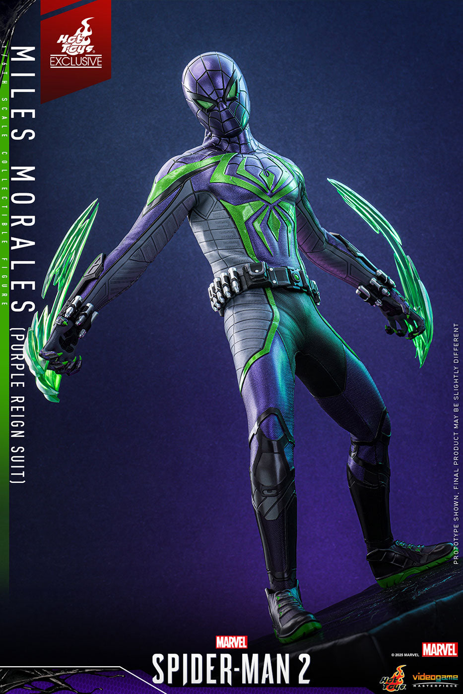 Marvel Spider-Man 2 - Miles Morales (Purple Reign Suit) Video Game Masterpiece - 1/6 Scale Fully Poseable Figure
